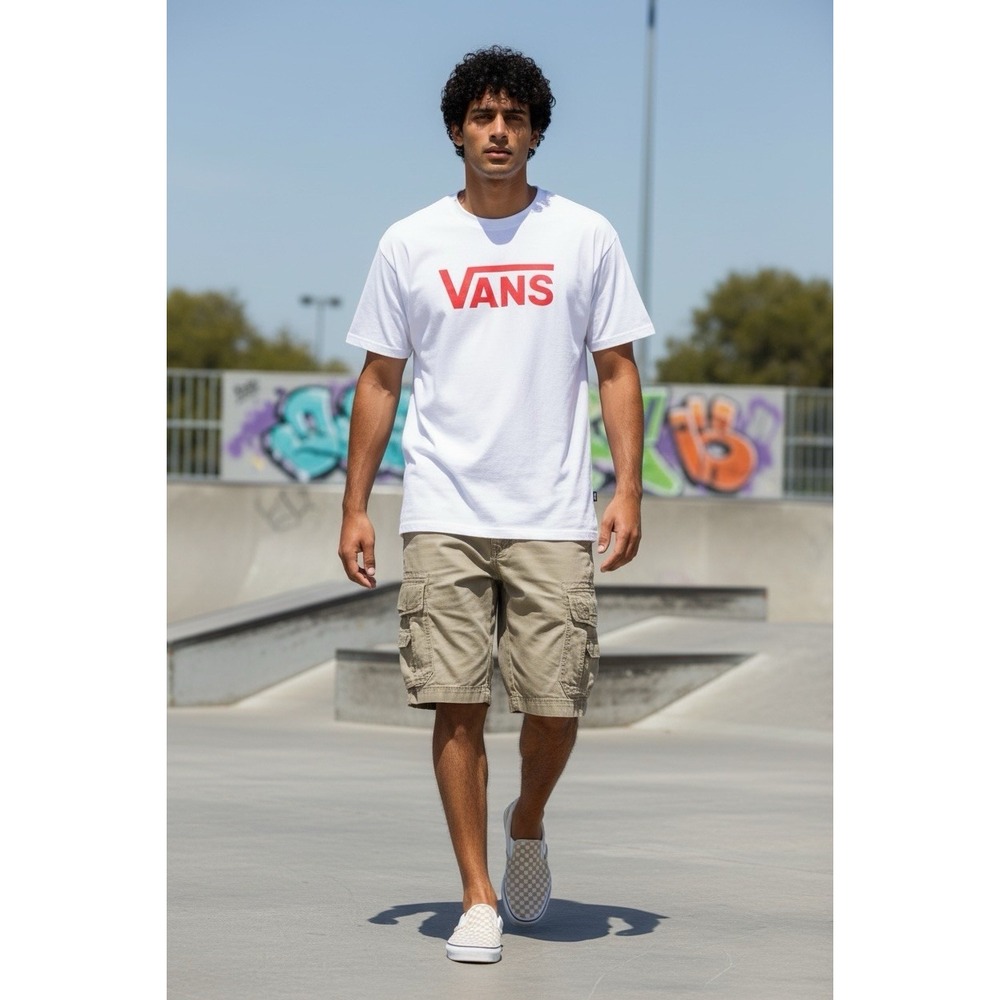 Vtg. Union Bay Cargo Shorts Mens 32 Thrashed Tan‎ Utility Skate Y2K 90s Grunge